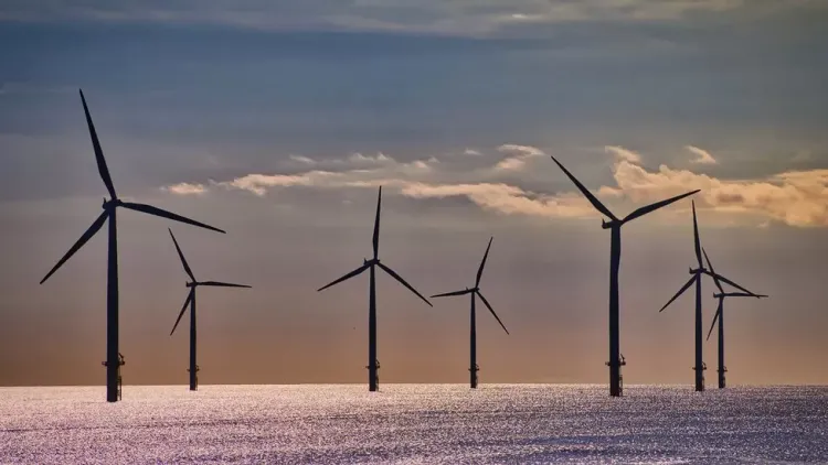 Windmills in the ocean